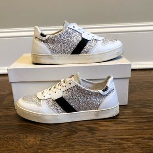 Silver glitter sneakers!!!